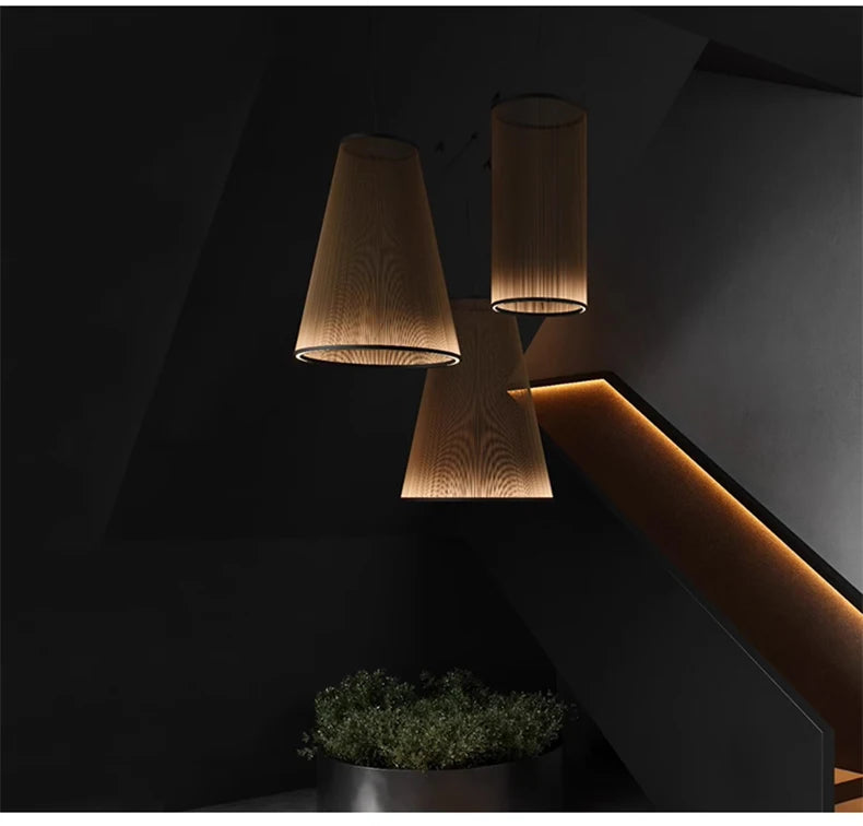 Nordic Minimalist Line Art Chandelier – Elegant Pendant Lamp for Living Rooms, Dining Areas, and Villas
