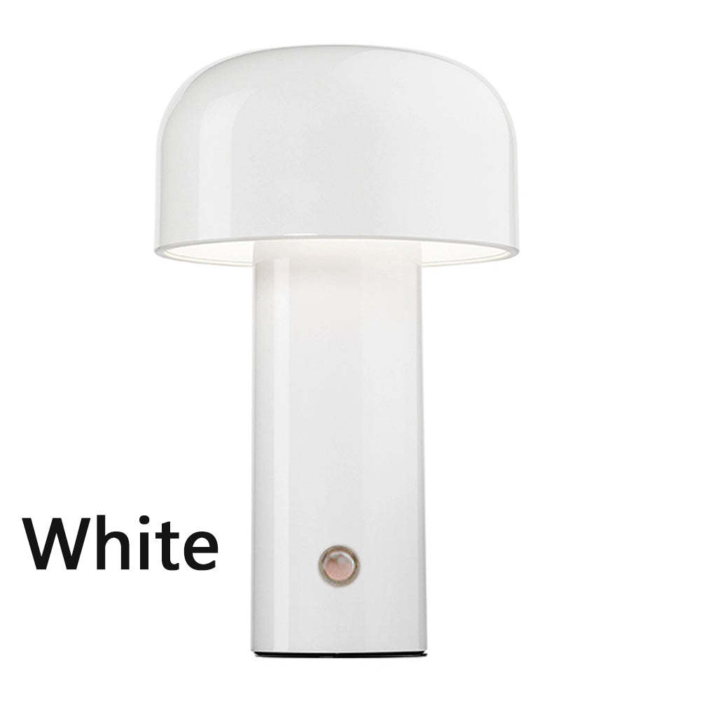 Italian Mushroom Table Lamp – Rechargeable USB Night Light for Portable Bedside Decor