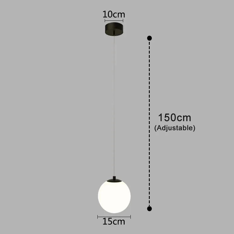 Modern Glass LED Pendant Lights Nordic Living Room Bedroom Fixtures Indoor Lighting Restaurant Bar Home Decor Hanging Lamp 220V