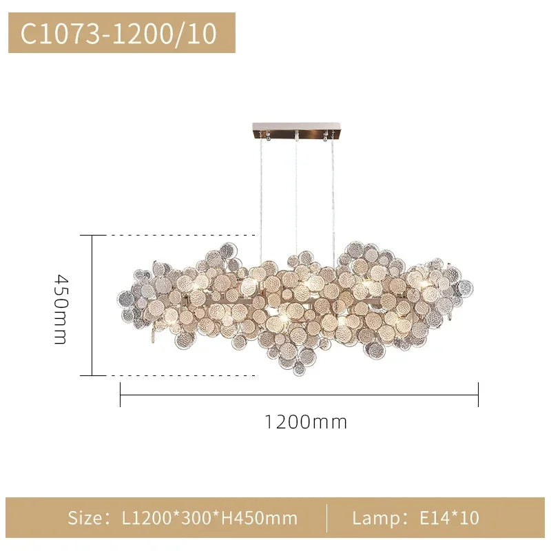 Modern Luxury Chrome LED Crystal Chandelier – Elegant Pendant Lamp for Living Rooms, Dining Rooms, and Bedrooms