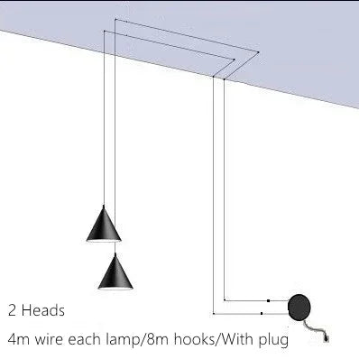 Nordic Minimalist Geometric Pendant Light – Stylish DIY Plug-In Lamp for Study, Bedroom, Dining Room, and Bar Decor