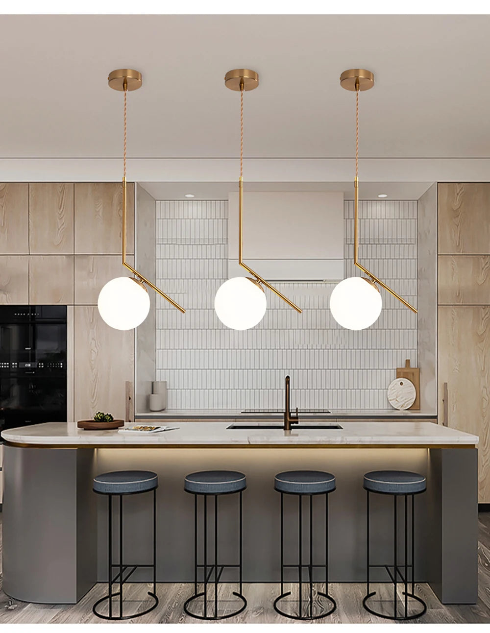 Modern Ceiling Chandeliers for Dining Table Room Kitchen Island Lamp Plating Luxury Gold Bedside Lustre Pendant Light Fixtures