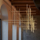 Italian Gold Nordic LED Chandelier – Elegant Pendant Lighting for Living Rooms, Kitchens, and Bars