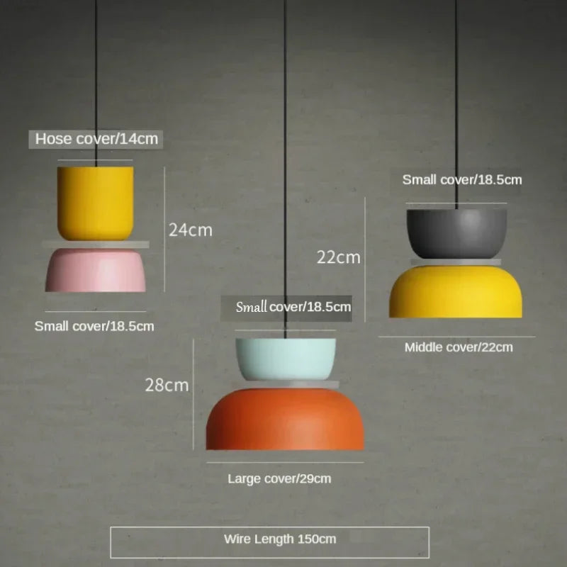 Modern Macaron Pendant Lamp – Stylish LED Hanging Light for Contemporary Interiors