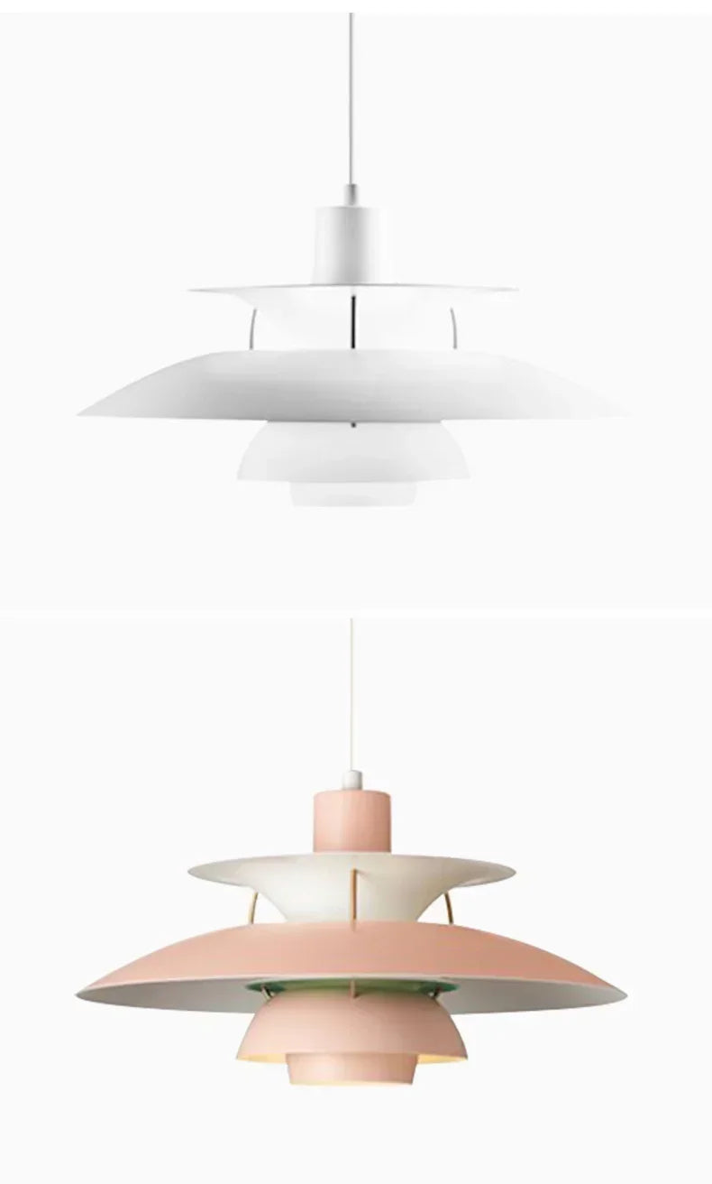 Danish Designer Umbrella Chandelier – Modern Colorful LED Pendant Lamp for Living Rooms and Dining Spaces
