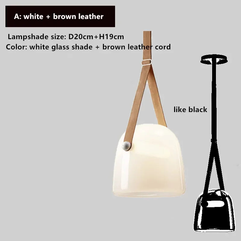 Nordic Glass Pendant Light – Modern Single-Head Chandelier for Restaurants, Cafes, and Clothing Shops