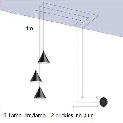Nordic Minimalist Geometric Pendant Light – Stylish DIY Plug-In Lamp for Study, Bedroom, Dining Room, and Bar Decor