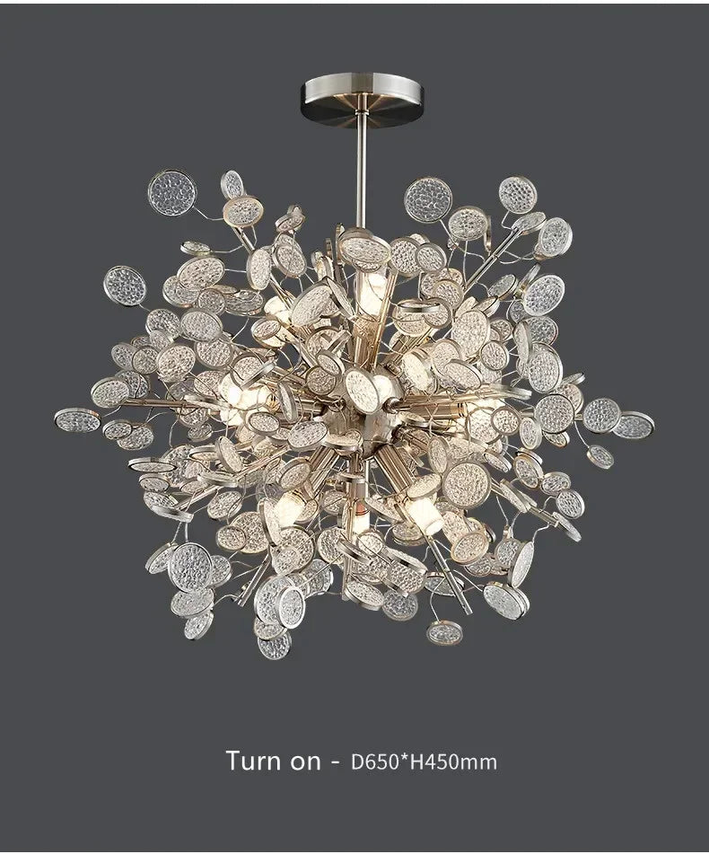 Modern Luxury Chrome LED Crystal Chandelier – Elegant Pendant Lamp for Living Rooms, Dining Rooms, and Bedrooms