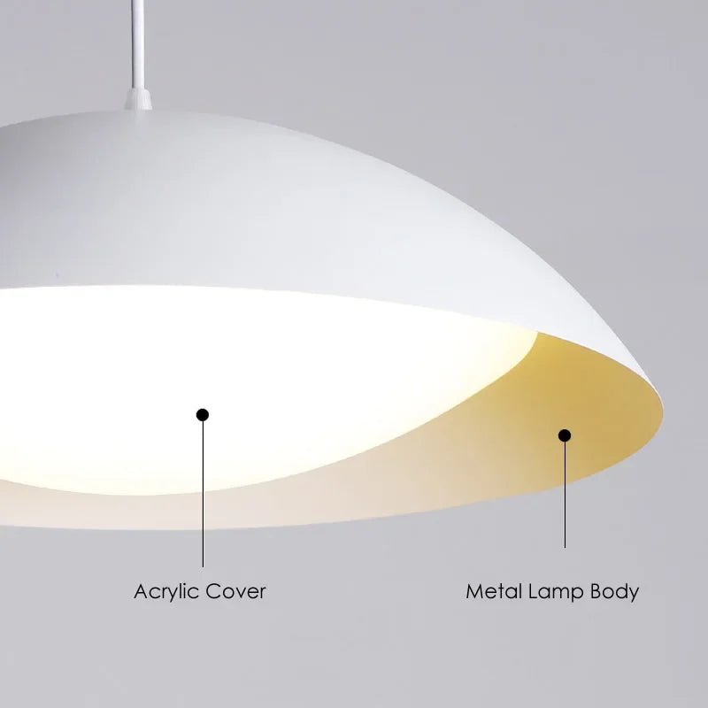 UFO-Shaped LED Pendant Light – Modern Ceiling Lamp with 3-Color Switch for Dining Table and Kitchen Decor