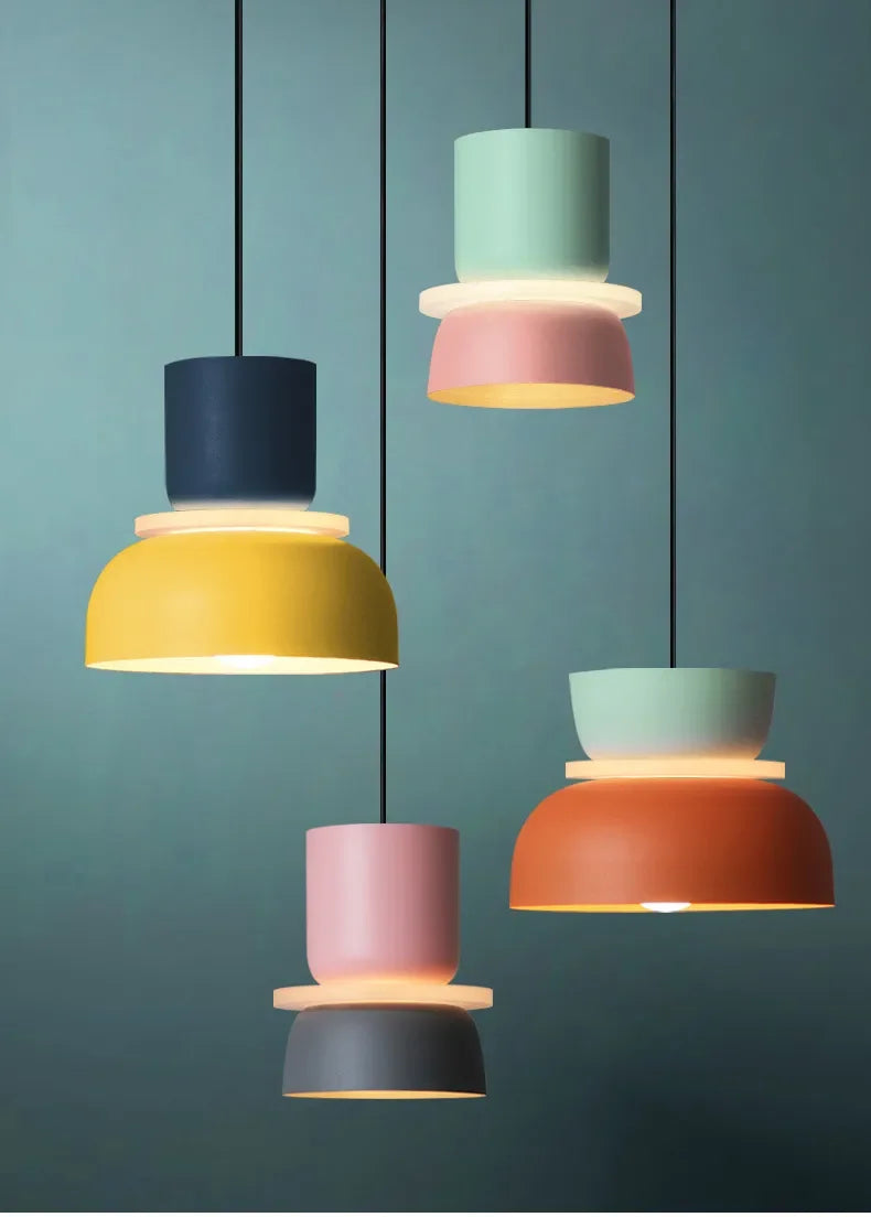 Modern Macaron Pendant Lamp – Stylish LED Hanging Light for Contemporary Interiors