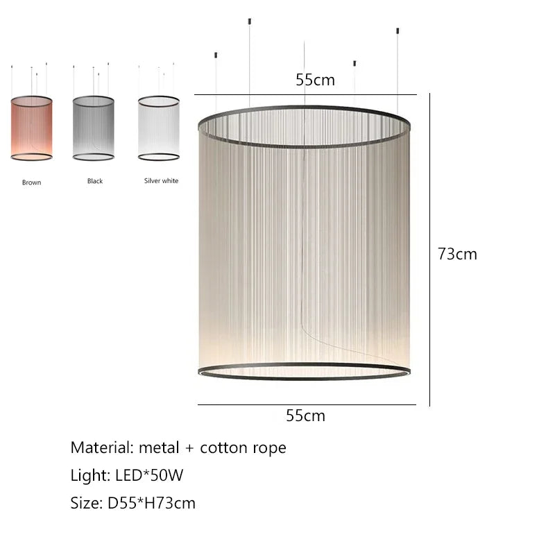 Nordic Minimalist Line Art Chandelier – Elegant Pendant Lamp for Living Rooms, Dining Areas, and Villas