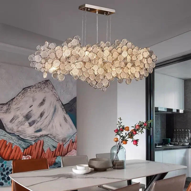 Modern Luxury Chrome LED Crystal Chandelier – Elegant Pendant Lamp for Living Rooms, Dining Rooms, and Bedrooms