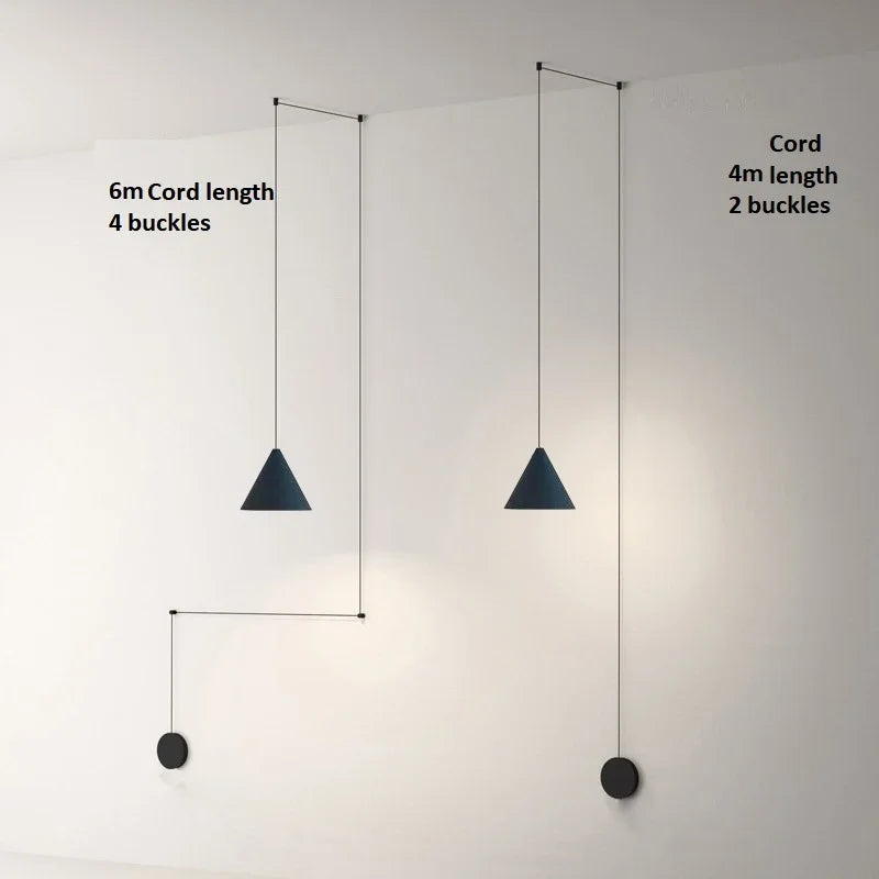 Nordic Minimalist Geometric Pendant Light – Stylish DIY Plug-In Lamp for Study, Bedroom, Dining Room, and Bar Decor