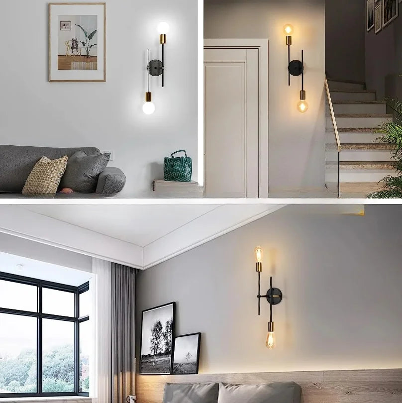 2-Light Modern Ceiling Chandeliers – Simple Flush Mounted Indoor Room Lamps
