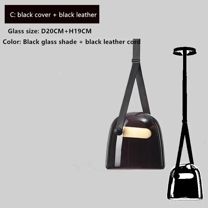 Nordic Glass Pendant Light – Modern Single-Head Chandelier for Restaurants, Cafes, and Clothing Shops