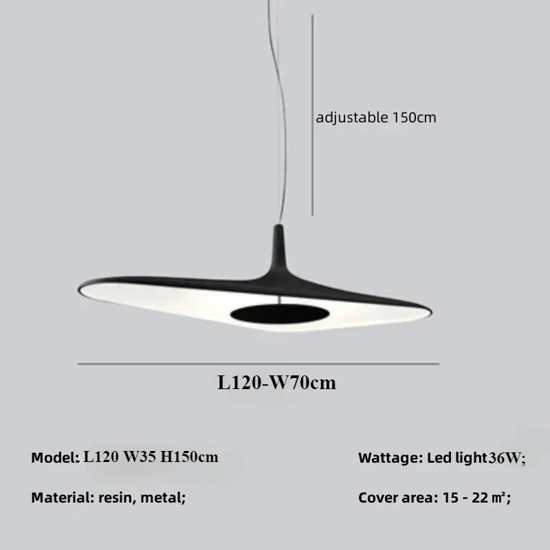 Modern Japanese Resin Pendant Lamp – Sleek Minimalist Hanging Light for Contemporary Spaces