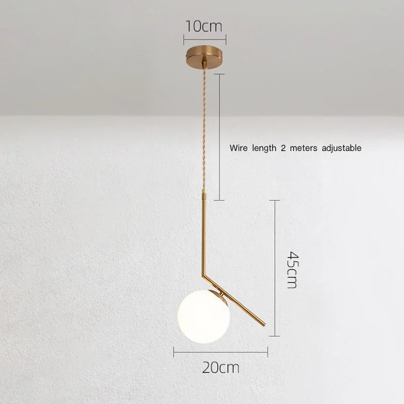Modern Ceiling Chandeliers for Dining Table Room Kitchen Island Lamp Plating Luxury Gold Bedside Lustre Pendant Light Fixtures