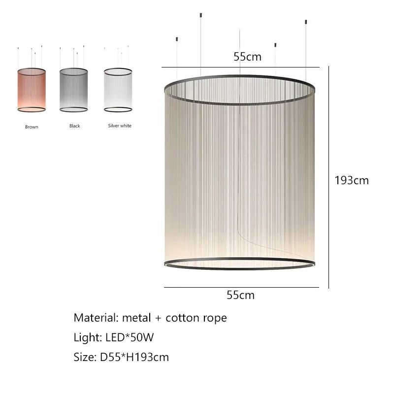 Nordic Minimalist Line Art Chandelier – Elegant Pendant Lamp for Living Rooms, Dining Areas, and Villas