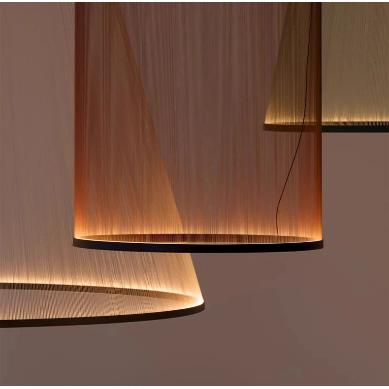 Nordic Minimalist Line Art Chandelier – Elegant Pendant Lamp for Living Rooms, Dining Areas, and Villas