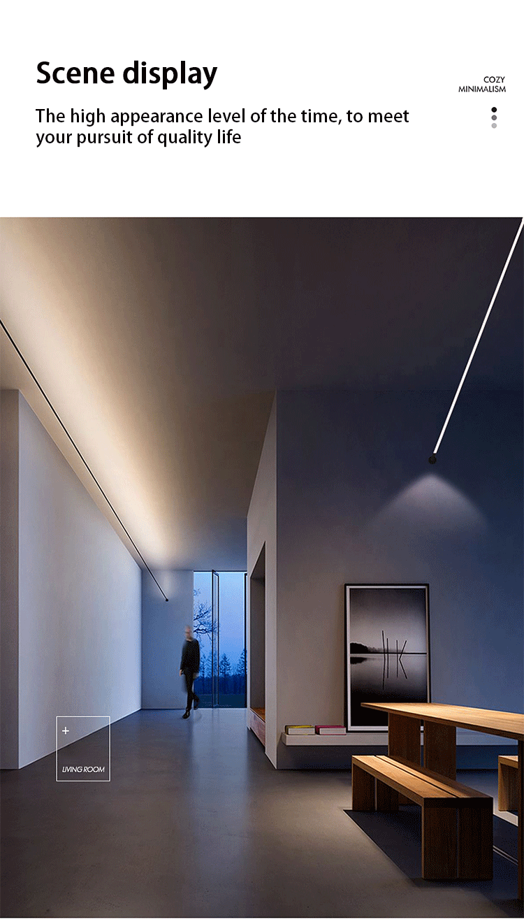 Skyline Linear Wall Lamp – DIY LED Strip Light for Living Room Background and Aisle Decoration