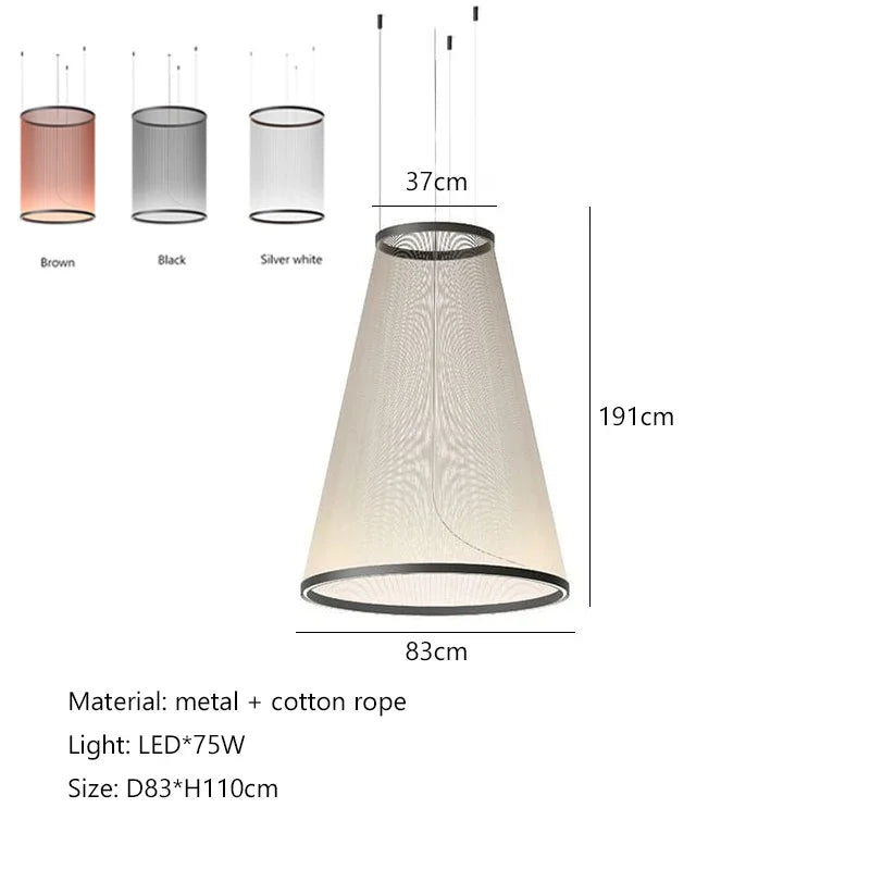 Nordic Minimalist Line Art Chandelier – Elegant Pendant Lamp for Living Rooms, Dining Areas, and Villas