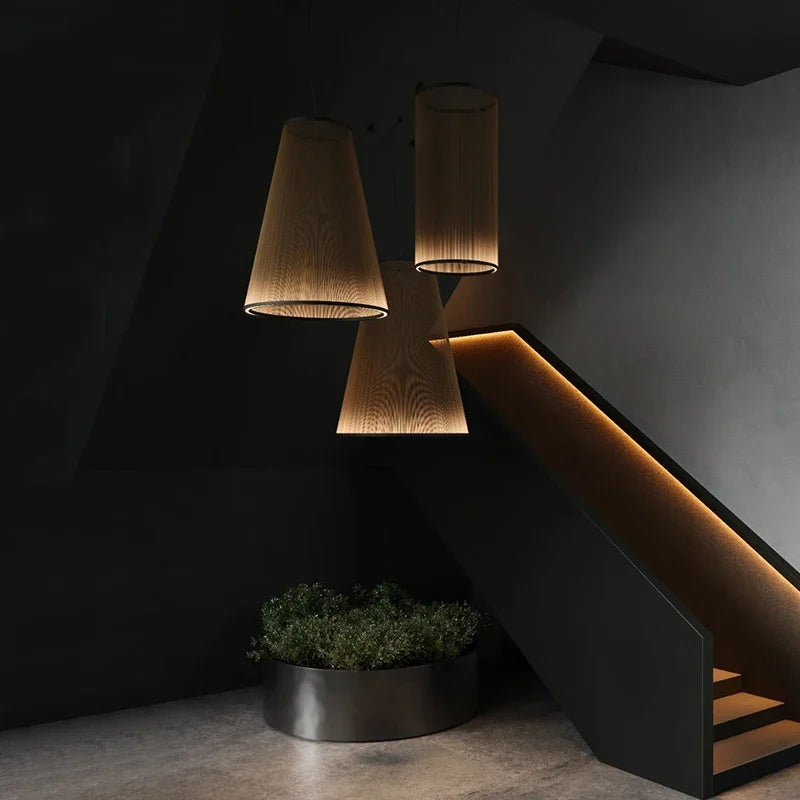 Nordic Minimalist Line Art Chandelier – Elegant Pendant Lamp for Living Rooms, Dining Areas, and Villas