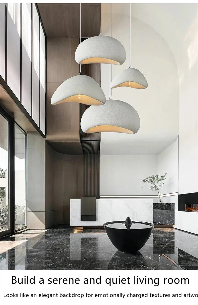 Nordic Restaurant Wabi Sabi E27 Led Pendant Light Modern Cafe Bedroom Led Chandelier Fixtures Bar Dining Room Decor Suspend Lamp