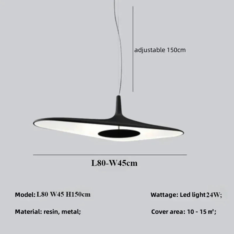 Modern Japanese Resin Pendant Lamp – Sleek Minimalist Hanging Light for Contemporary Spaces
