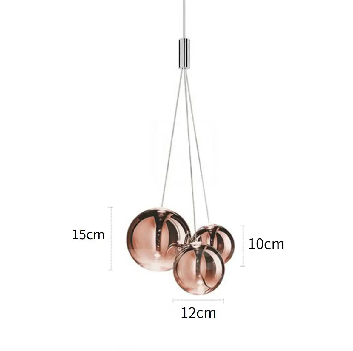 Modern LED Glass Ball Pendant Lamp – Sleek Chrome Design for Kitchens, Bedrooms, and Restaurants