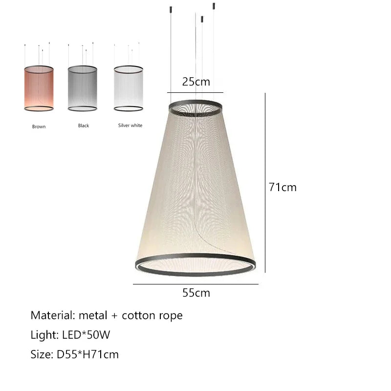 Nordic Minimalist Line Art Chandelier – Elegant Pendant Lamp for Living Rooms, Dining Areas, and Villas