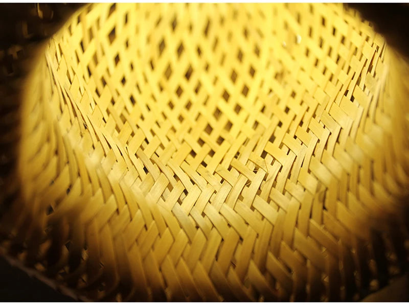 Handcrafted Rattan Bamboo Pendant Light – Woven Ceiling Lamp for Home, Living Room, and Bedroom Décor