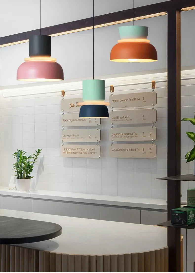 Modern Macaron Pendant Lamp – Stylish LED Hanging Light for Contemporary Interiors