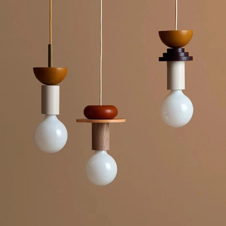 Nordic Wooden LED Pendant Lamp – Elegant Hanging Light for Kitchens, Restaurants, and Bedrooms