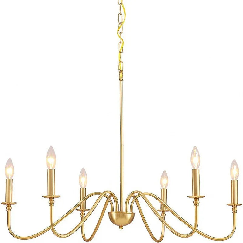 Retro Loft Living Room Chandelier – Vintage American Style Black/Gold Ceiling Light for Dining Rooms and Households