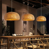 Hand-Woven Bamboo Lantern Pendant Light – 30cm Natural Rattan Wicker E27 LED Chandelier Lampshade for Elegant Lighting Decor